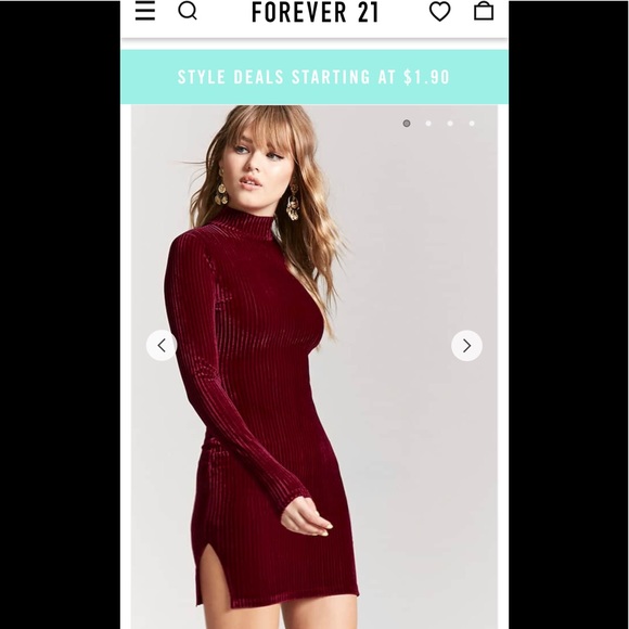 ribbed velvet dress